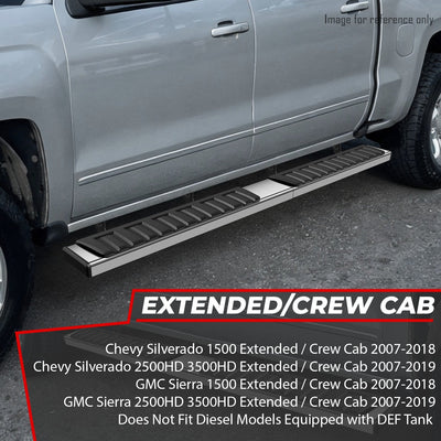 Polished Chrome Step Bar Running Boards <br>07-18 Chevy Silverado GMC Sierra 1500