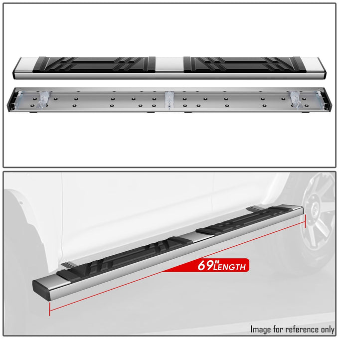 6.5 in. W Flat Step Bar Running Boards <br> 10-24 Toyota 4Runner