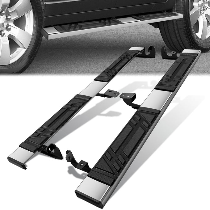 6.5 in. W Flat Step Bar Running Boards <br> 07-17 Chevy Traverse, GMC Acadia, 07-09 Buick Enclave
