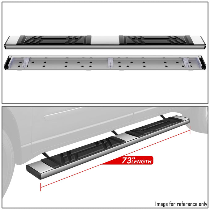 6.5 in. W Flat Step Bar Running Boards <br> 10-16 GMC Acadia