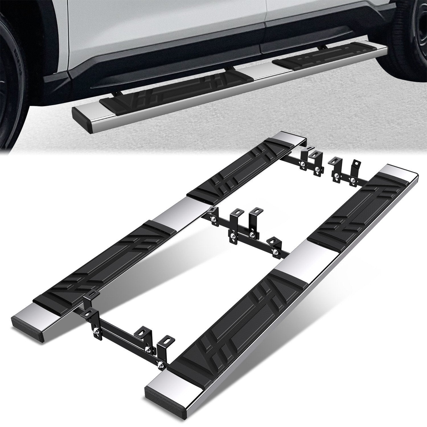 6.5 in. W Flat Step Bar Running Boards <br> 19-24 Subaru Ascent