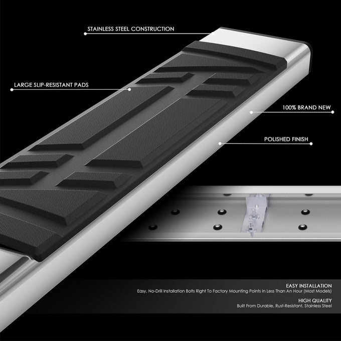6.5 in. W Flat Step Bar Running Boards <br> 19-24 Chevrolet Blazer