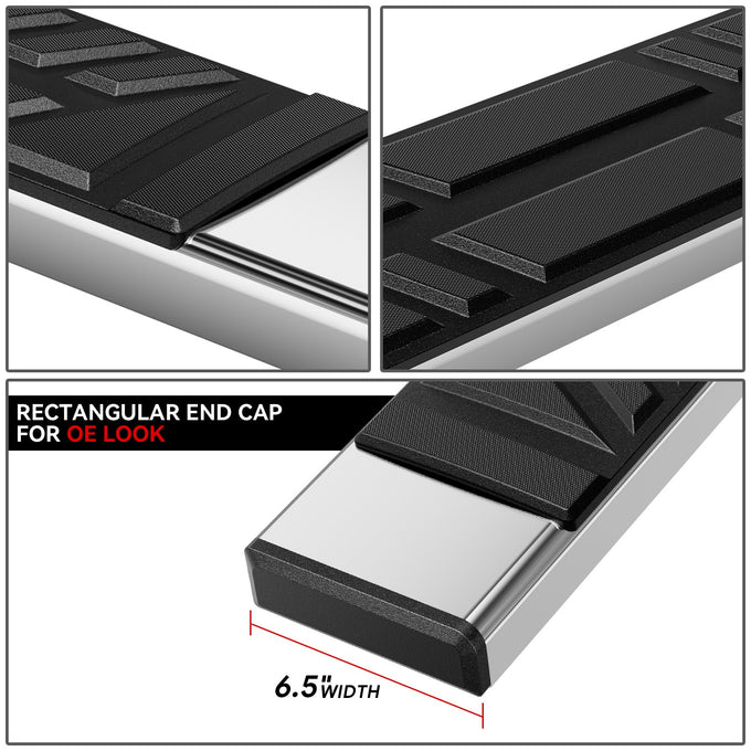Stainless Steel Running Boards w/Mounting Brackets <br>88-02 Chevy GMC C/K-Series