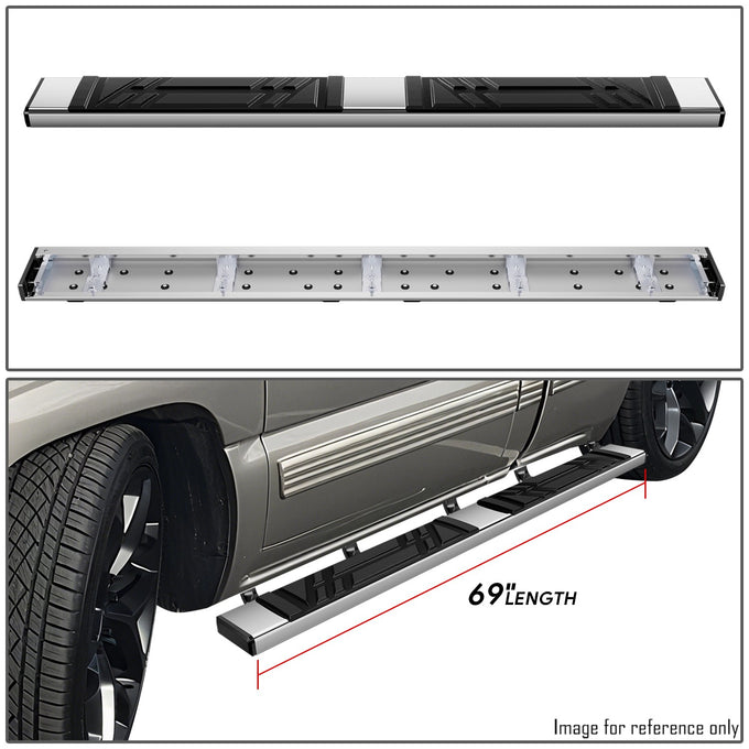 Stainless Steel Running Boards w/Mounting Brackets <br>88-02 Chevy GMC C/K-Series