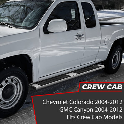 6.5 in. W Flat Step Bar Running Boards <br> 15-25 Chevy/GMC Colorado Canyon Crew Cab