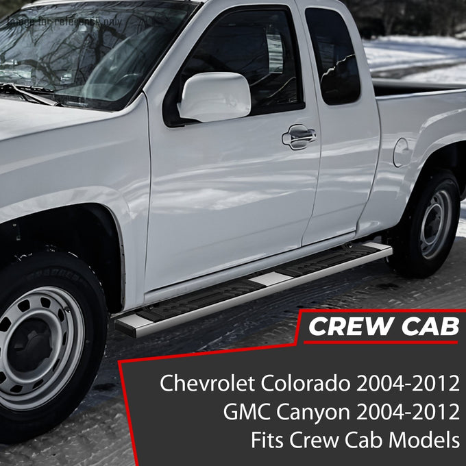 6.5 in. W Flat Step Bar Running Boards <br> 15-25 Chevy/GMC Colorado Canyon Crew Cab