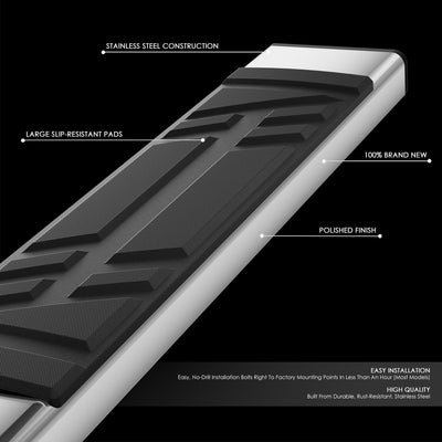 6.5 in. W Flat Step Bar Running Boards <br> 07-16 Honda CR-V