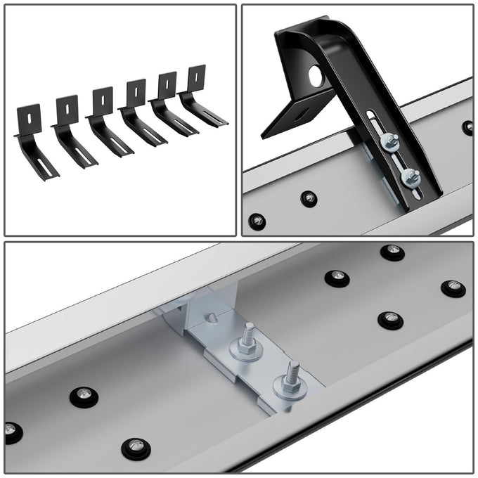 6.5 in. W Flat Step Bar Running Boards <br> 14-19 Chevy/GMC Silverado Sierra 1500-3500HD Crew Cab