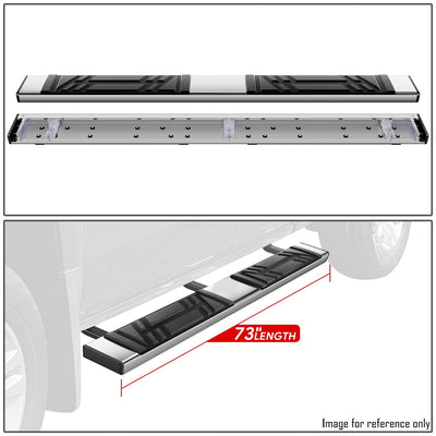 6.5 in. W Flat Step Bar Running Boards <br> 14-19 Chevy/GMC Silverado Sierra 1500-3500HD