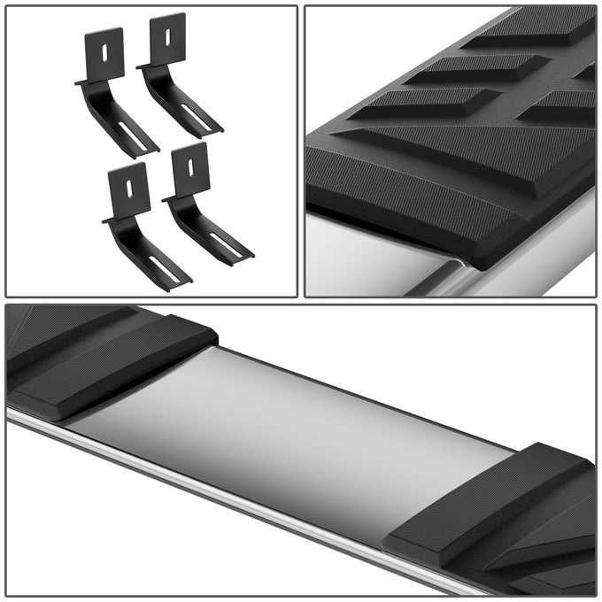 6.5 in. W Flat Step Bar Running Boards <br> 14-19 Chevy/GMC Silverado Sierra 1500-3500 HD