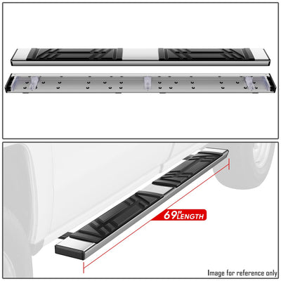6.5 in. W Flat Step Bar Running Boards <br> 14-19 Chevy/GMC Silverado Sierra 1500-3500 HD