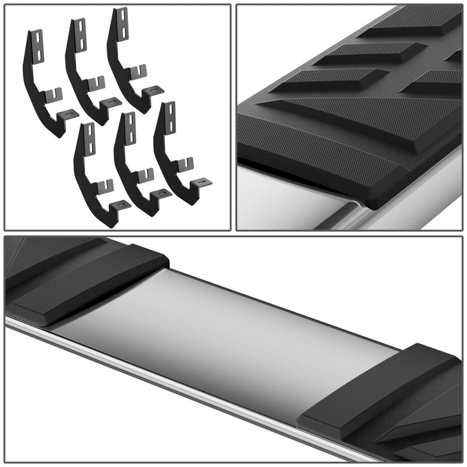 6.5 in. W Flat Step Bar Running Boards <br> 19-24 Chevy/GMC Silverado Sierra 1500 2500 3500HD Extended Cab