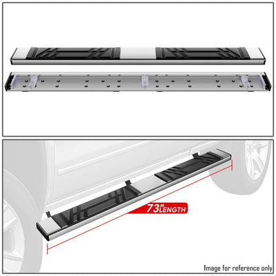 6.5 in. W Flat Step Bar Running Boards <br> 19-24 Chevy/GMC Silverado Sierra 1500 2500 3500HD Extended Cab