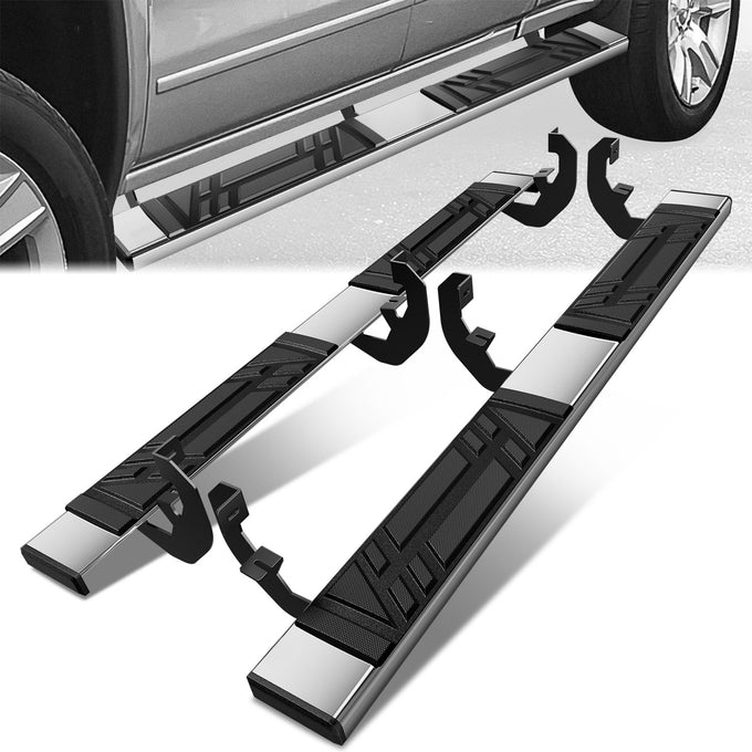 6.5 in. W Flat Step Bar Running Boards <br> 19-24 Chevy/GMC Silverado Sierra 1500 2500 3500HD Extended Cab