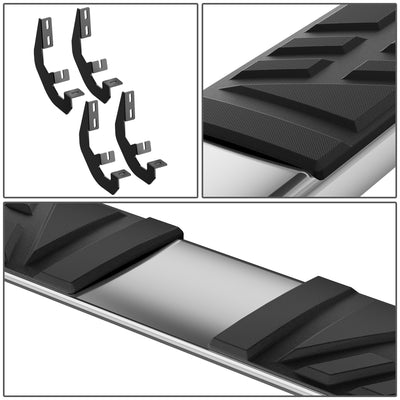 6.5 in. W Flat Step Bar Running Boards <br> 19-24 Chevy/GMC Silverado Sierra 1500 2500 3500HD Standard Cab