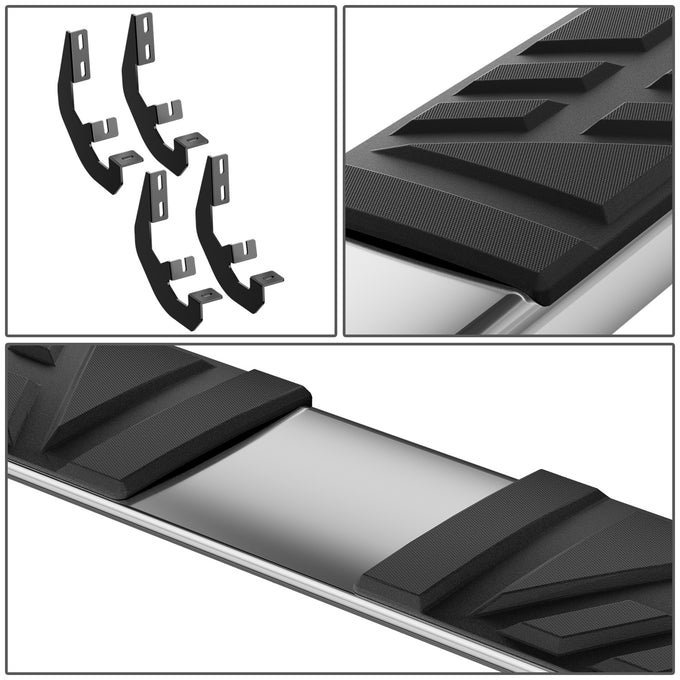 6.5 in. W Flat Step Bar Running Boards <br> 19-24 Chevy/GMC Silverado Sierra 1500 2500 3500HD Standard Cab