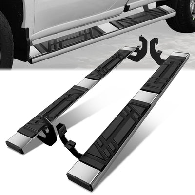 6.5 in. W Flat Step Bar Running Boards <br> 19-24 Chevy/GMC Silverado Sierra 1500 2500 3500HD Standard Cab