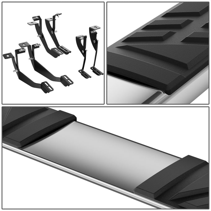 6.5 in. W Flat Step Bar Running Boards <br> 99-14 Chevy/GMC Silverado Sierra 1500 2500 Extended Cab
