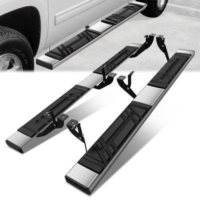 6.5 in. W Flat Step Bar Running Boards <br> 99-14 Chevy/GMC Silverado Sierra 1500 2500 Extended Cab