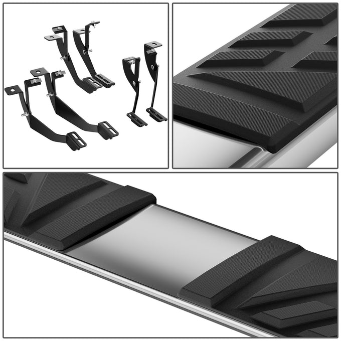 6.5 in. W Flat Step Bar Running Boards <br> 99-14 Chevy/GMC Silverado Sierra 1500 2500 Standard Cab