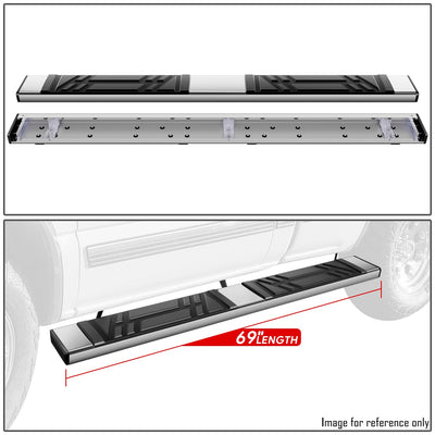 6.5 in. W Flat Step Bar Running Boards <br> 99-14 Chevy/GMC Silverado Sierra 1500 2500 Standard Cab