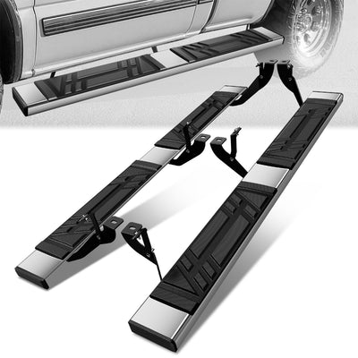 6.5 in. W Flat Step Bar Running Boards <br> 99-14 Chevy/GMC Silverado Sierra 1500 2500 Standard Cab
