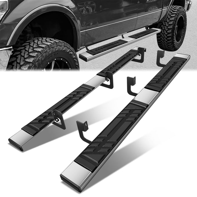 6.5in. Running Boards Step Nerf Bar <br>04-14 Ford F150 Lincoln Mark LT Crew Cab