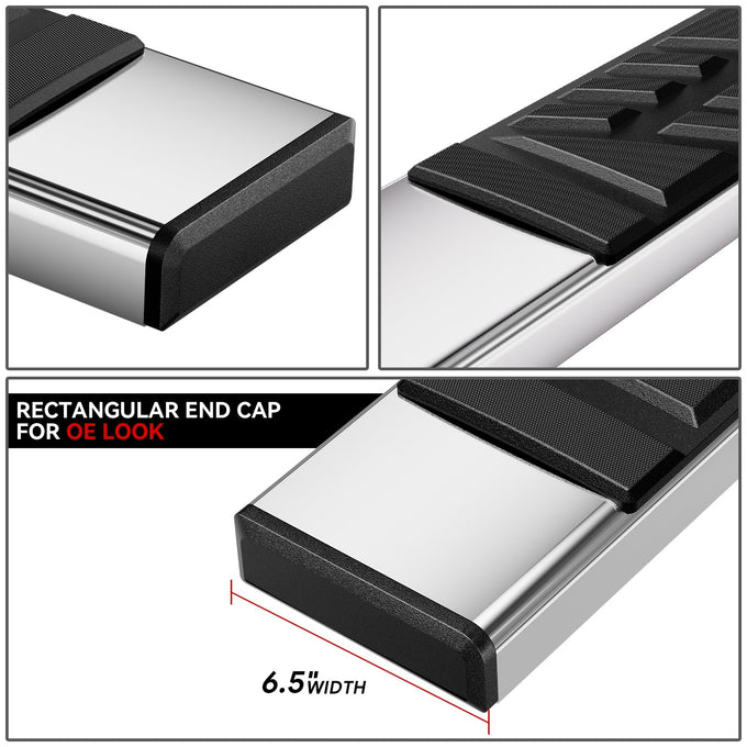 6.5in. Running Boards Step Nerf Bar <br>04-14 Ford F150 Lincoln Mark LT Crew Cab