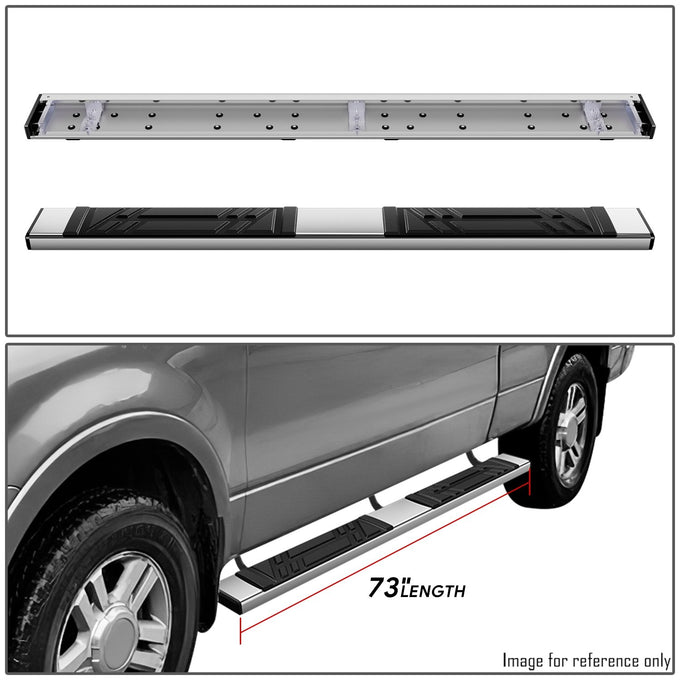 6.5in. Side Running Boards Pedal Step Nerf Bar <br>04-14 Ford F150 Extended Cab