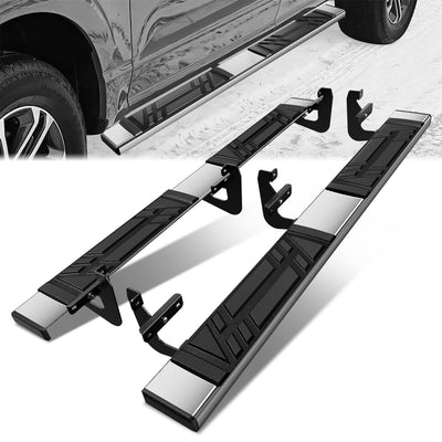 6.5 in. W Flat Step Bar Running Boards <br> 15-24 Ford F-150 F-250 F-350 Super Duty