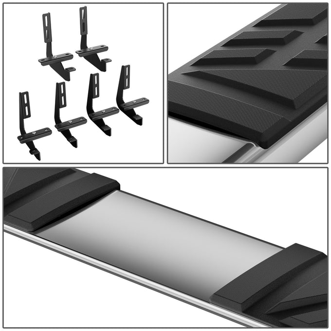 6.5 in. W Flat Step Bar Running Boards <br> 15-24 Ford F-150 F-250 F-350 Super Duty