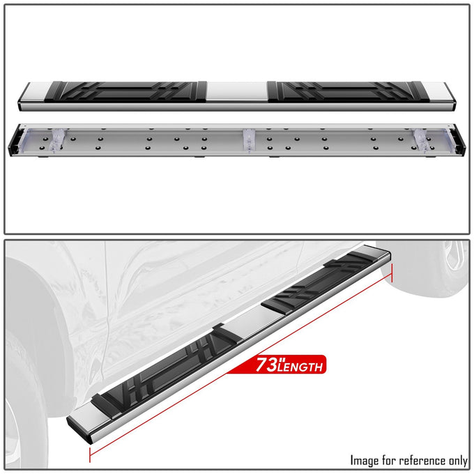 6.5 in. W Flat Step Bar Running Boards <br> 15-24 Ford F-150 F-250 F-350 Super Duty