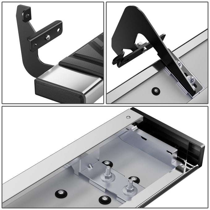 6.5 in. W Flat Step Bar Running Boards <br> 15-24 Ford F-150 F-250 F-350 Super Duty