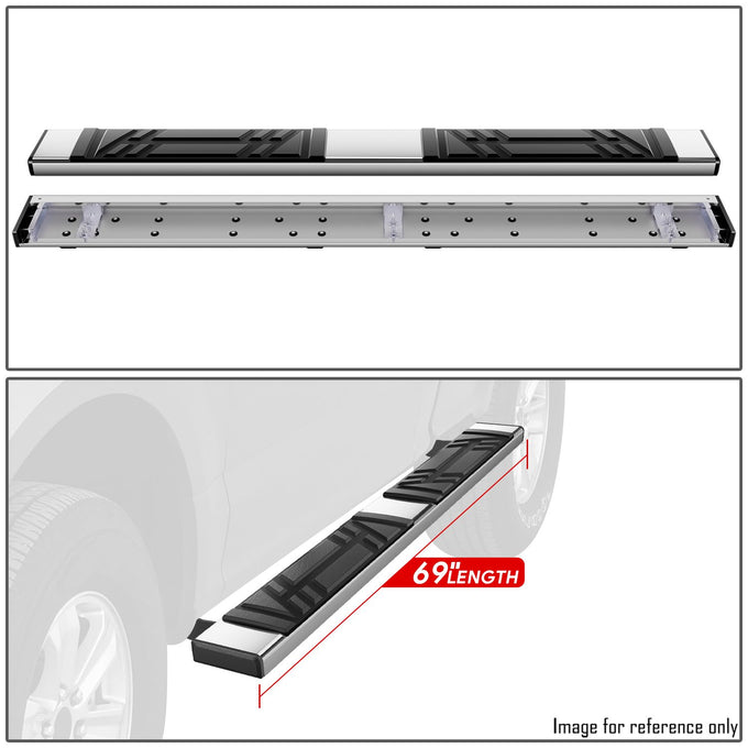 6.5 in. W Flat Step Bar Running Boards <br> 15-24 Ford F-150 F-250 F-350 Super Duty