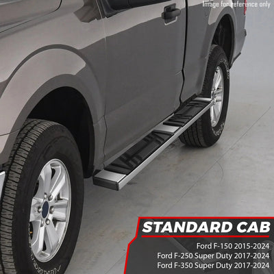 6.5 in. W Flat Step Bar Running Boards <br> 15-24 Ford F-150 F-250 F-350 Super Duty