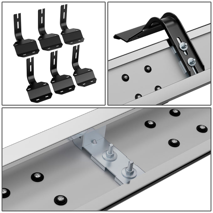 6.5 in. W Flat Step Bar Running Boards <br> 15-24 Ford F-150 F-250 F-350 Super Duty Crew Cab