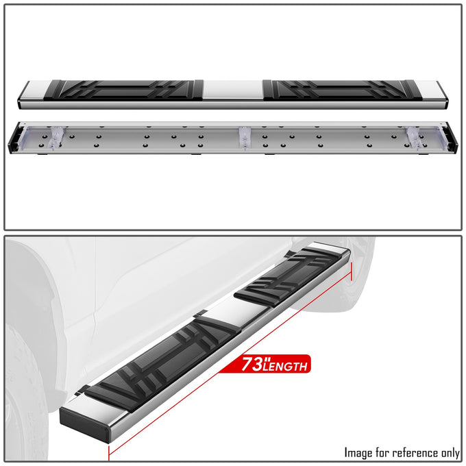 6.5 in. W Flat Step Bar Running Boards <br> 15-24 Ford F-150 F-250 F-350 Super Duty Extended Cab