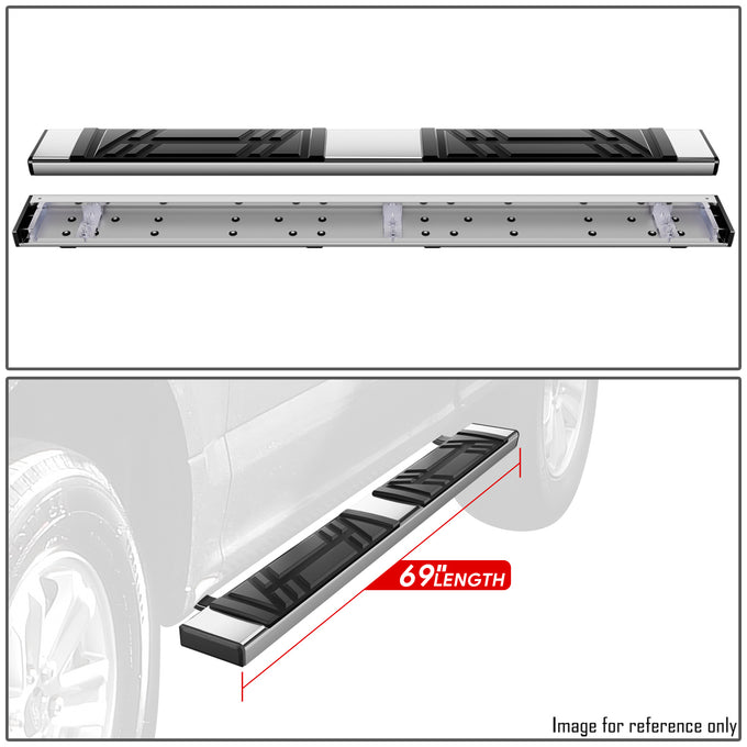 6.5 in. W Flat Step Bar Running Boards <br> 15-24 Ford F-150 F-250 F-350 Super Duty Standard Cab