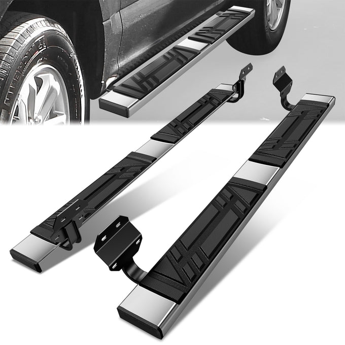 6.5 in. W Flat Step Bar Running Boards <br> 15-24 Ford F-150 F-250 F-350 Super Duty Standard Cab