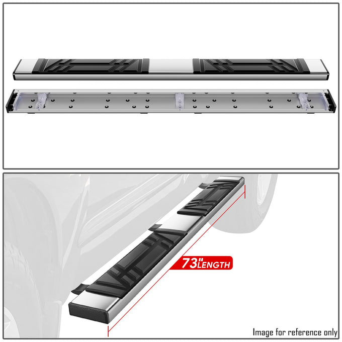 6.5 in. W Flat Step Bar Running Boards <br> 04-15 Nissan Titan Extended Cab