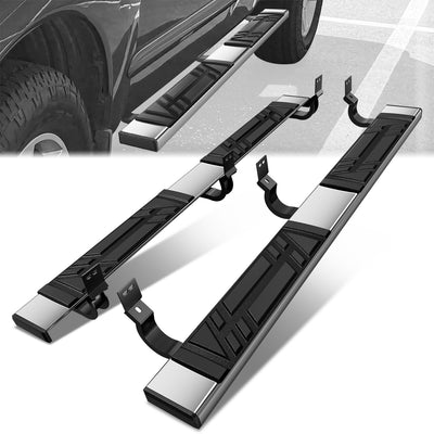 6.5 in. W Flat Step Bar Running Boards <br> 04-15 Nissan Titan Extended Cab