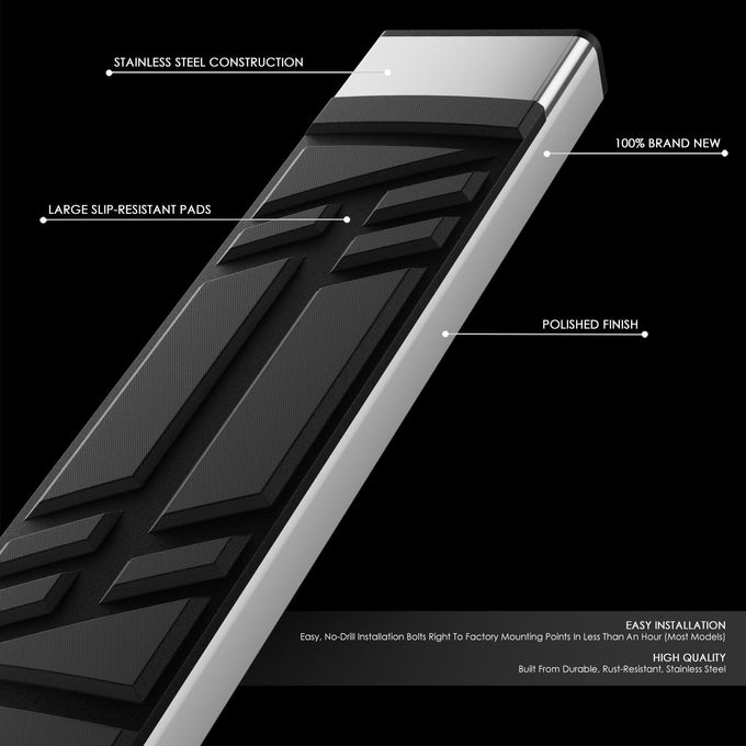 6.5 in. W Flat Step Bar Running Boards <br> 05-12 Nissan Pathfinder