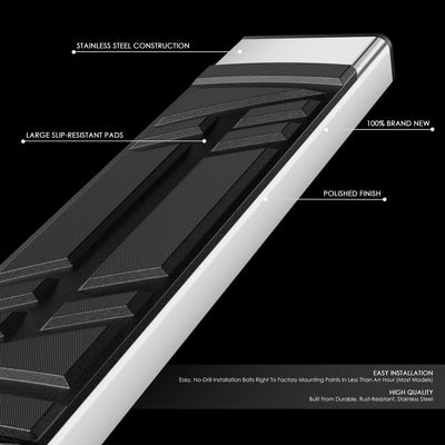 6.5in. Running Boards Side Step Pedal Nerf Bar <br>13-20 Nissan Pathfinder