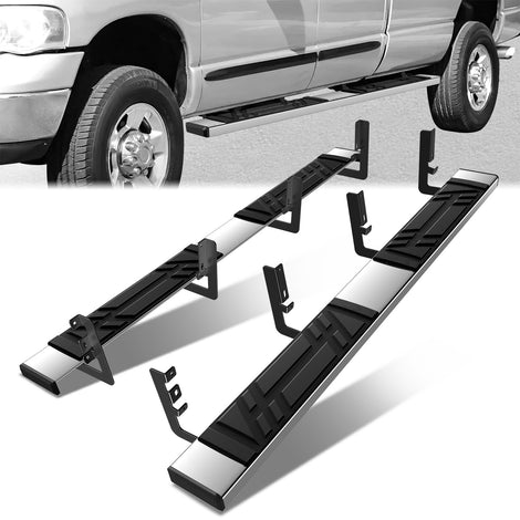 6.5in. Running Boards Side Step Bars <br>02-09 Dodge Ram 1500 2500 3500 Crew Cab