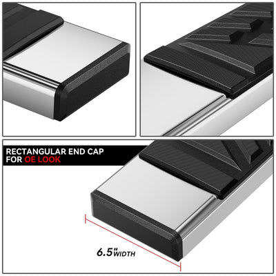 6.5in. Running Boards Side Step Bars <br>02-09 Dodge Ram 1500 2500 3500 Crew Cab