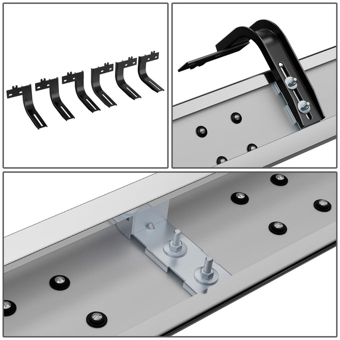 6.5 in. W Flat Step Bar Running Boards <br> 09-24 Dodge Ram 1500 2500 3500 Crew Cab