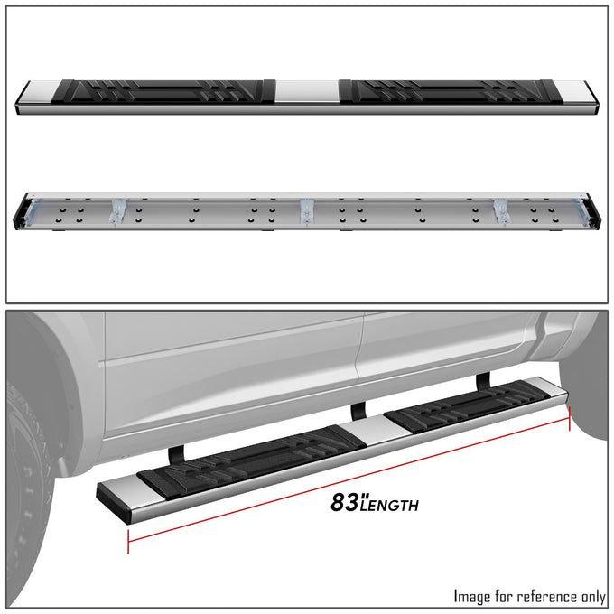 6.5 in. W Flat Step Bar Running Boards <br> 09-24 Dodge Ram 1500 2500 3500 Crew Cab