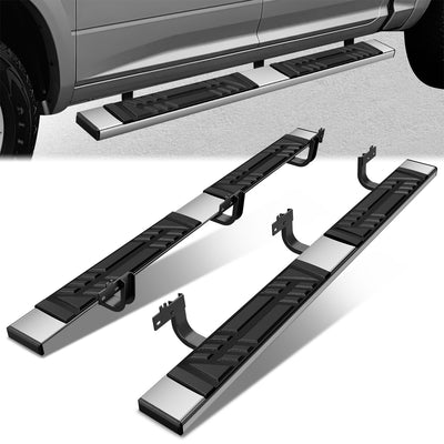 6.5 in. W Flat Step Bar Running Boards <br> 09-24 Dodge Ram 1500 2500 3500 Crew Cab