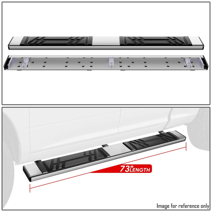 6.5 in. W Flat Step Bar Running Boards <br> 09-24 Dodge Ram 1500-3500 Classic Extended Cab