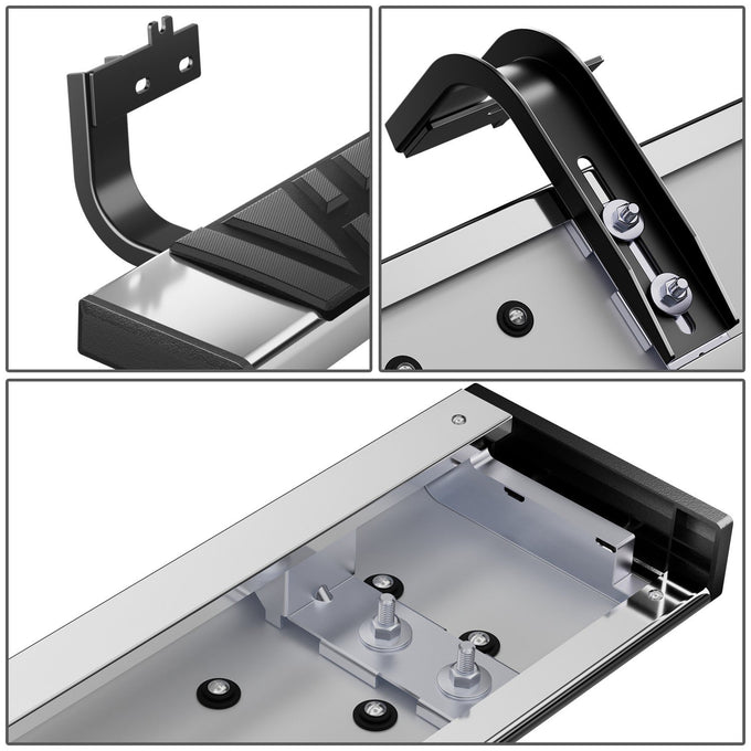 6.5 in. W Flat Step Bar Running Boards <br> 09-24 Dodge Ram 1500-3500 Standard Cab
